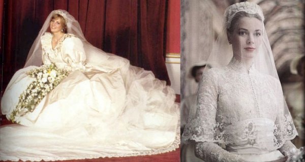 Свадебное платье принцессы Дианы и принцессы Монако Грейс Келли