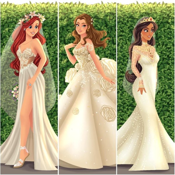 Диснеевские принцессы свадьба Бель