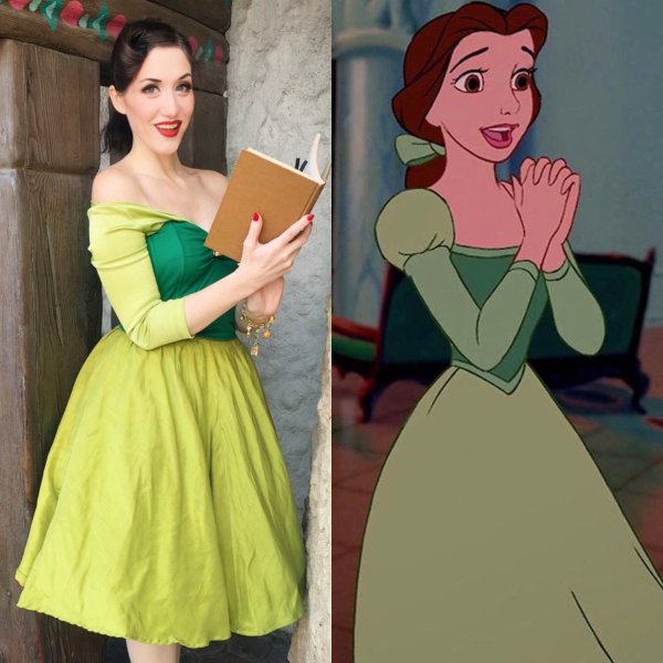 Принцесса Бель в зеленом платье