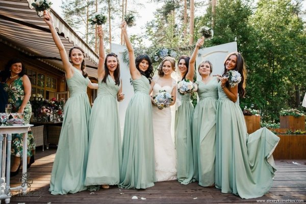 Подружки невесты в стиле рустик