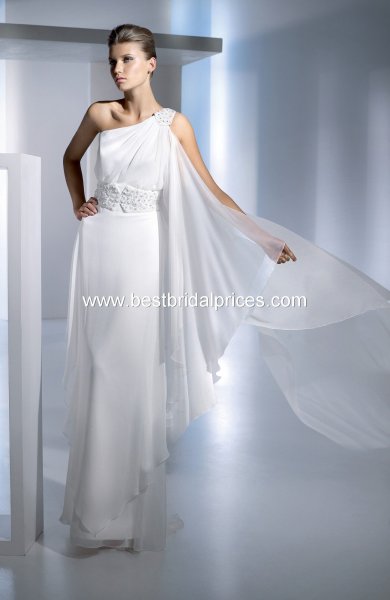 Свадебное платье в греческом стиле на одно плечо