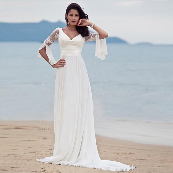 Белое платье в греческом стиле