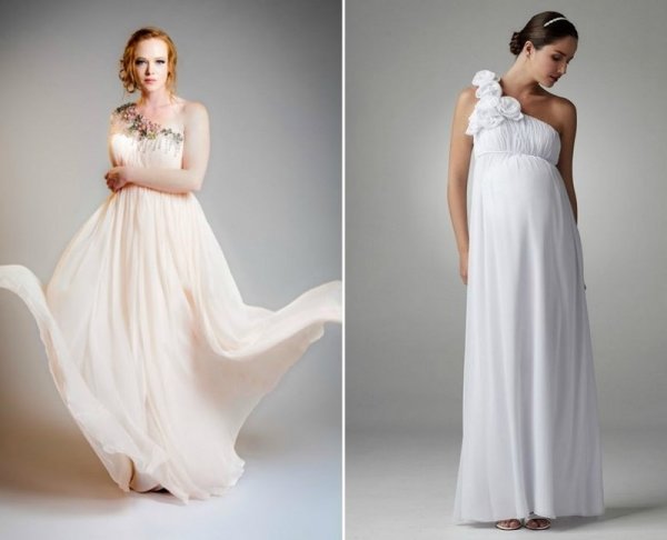 Фасоны свадебных платьев для беременных