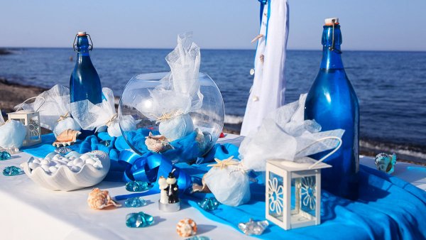Свадьба море шампанское