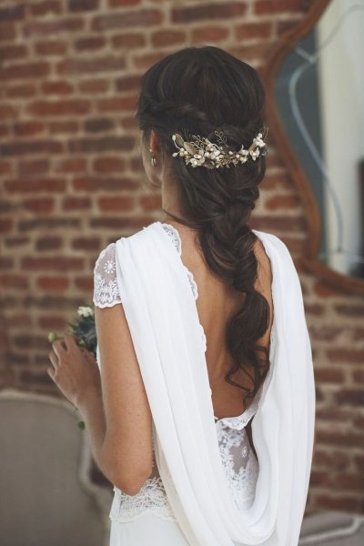 Греческая прическа на длинные волосы на свадьбу