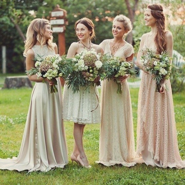 Свадьба рустик подружки невесты