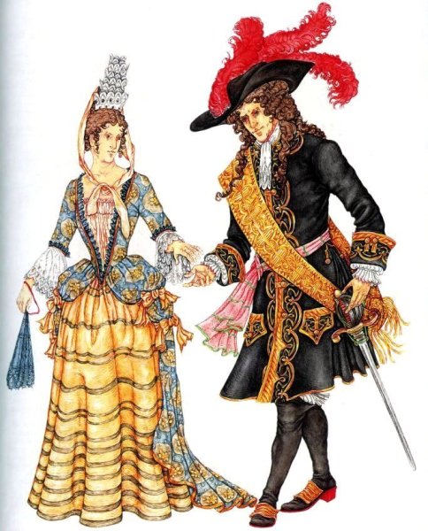 Эпоха Барокко 17 век Франция одежда