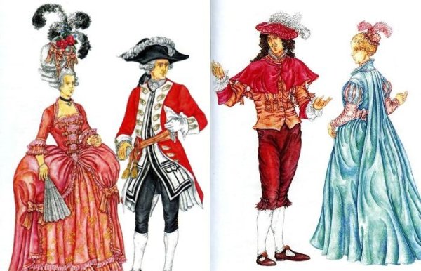 Европейский костюм 17 века эпоха Барокко