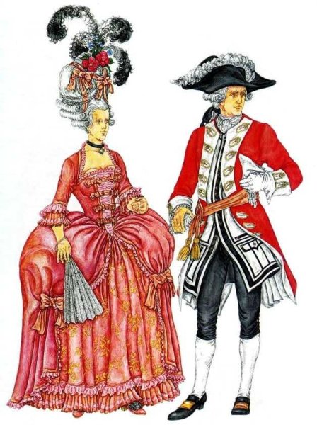 Рококо одежда 18 века