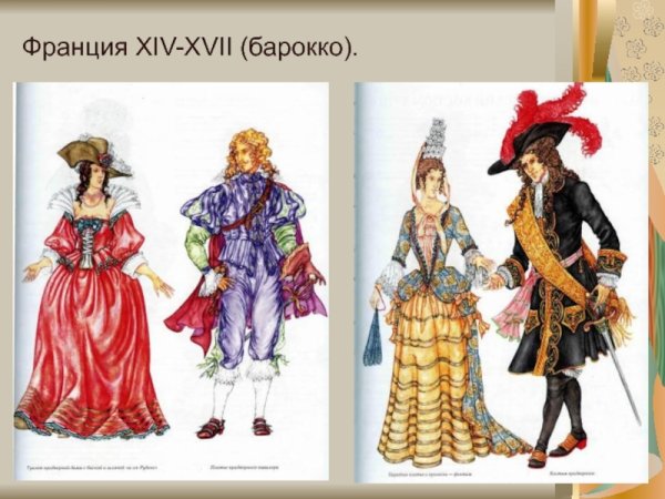 Эпоха Барокко 17 век Франция одежда мужская