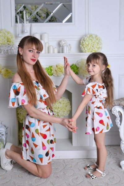 Летние платья для мамы и Дочки