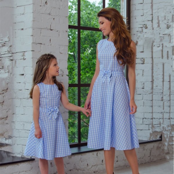 Летние платья мама и дочка одинаковые