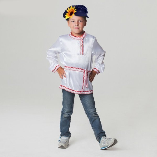 Русская народная рубаха для мальчика, р-р 60, рост 110-116 см
