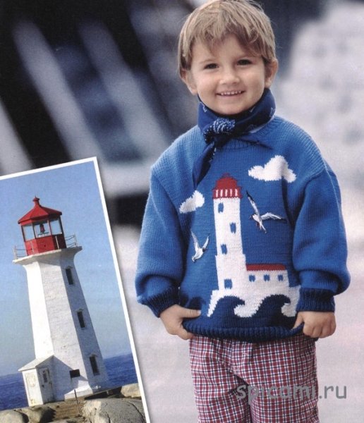 Детский морской свитер