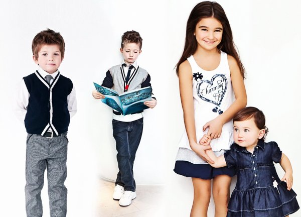 Мальчик и девочка реклама одежды