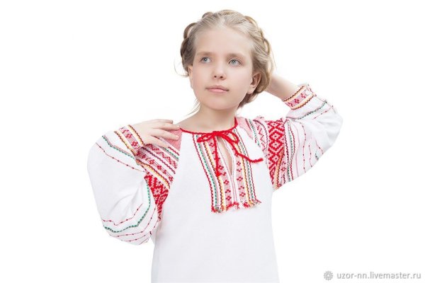 Блузка для девочки в русском стиле