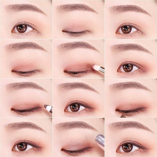 Корейский макияж глаз пошагово