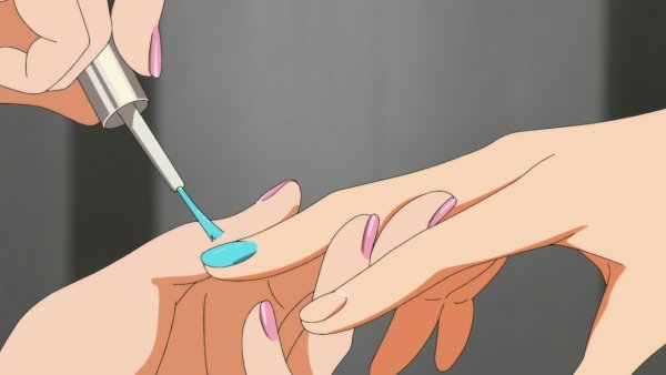 Аниме персонажи с накрашенными ногтями