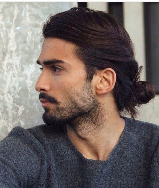 Мужские причёски с длинными волосами и бородой