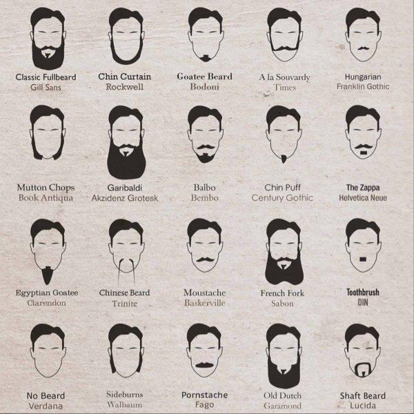 Борода виды и формы
