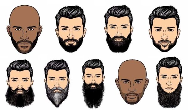 Разные формы бороды