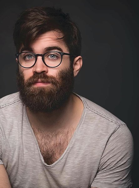 Бородатый мужчина в очках