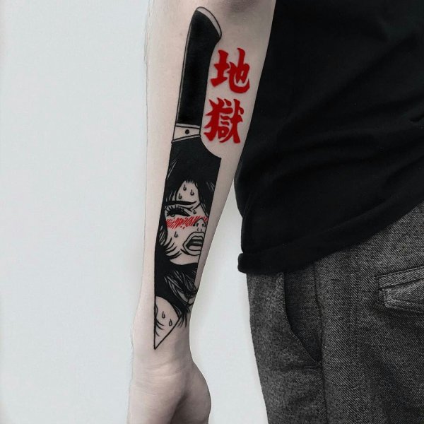 Японский клинок тату