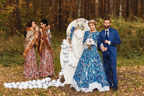 Свадебный наряд в русском стиле