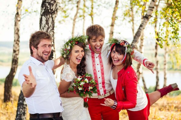 Свадьба в русском народном стиле гости