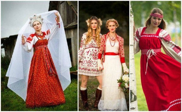 Свадебные платья в древнерусском стиле