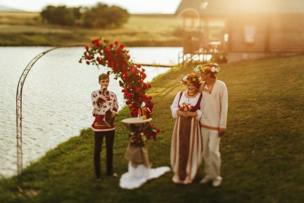 Современная свадьба в русском народном стиле