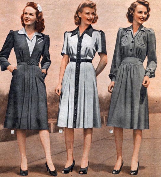 Мода 40-х годов женщины СССР
