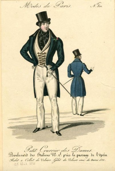 Мужская Дворянская одежда 19 века