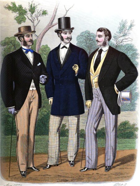 Мужской костюм 19 века бидермейер