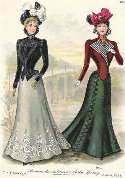 Мода конца 19 века в Англии женская
