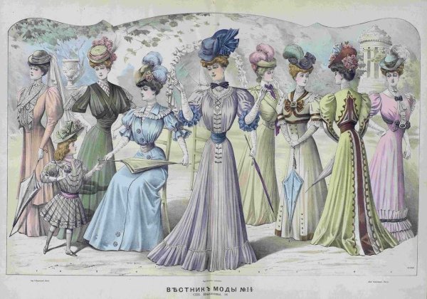 Эпоха Модерн в одежде 1887-1914