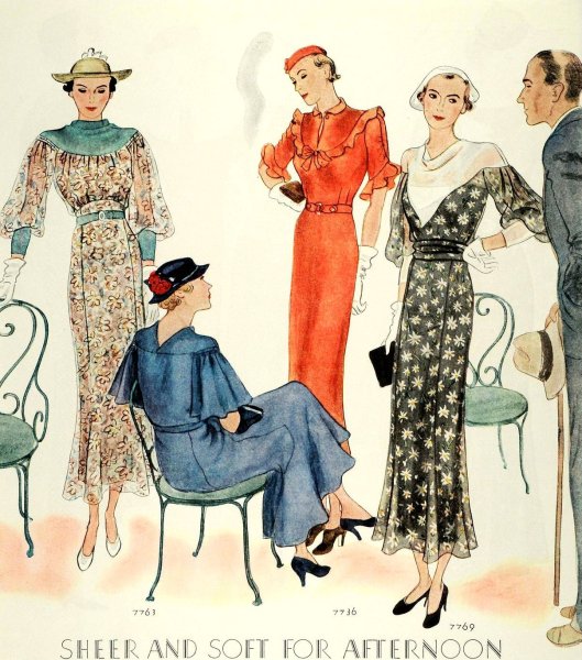 Мода 1930х годов иллюстрации