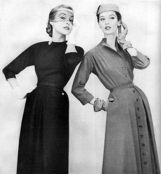 Мода 50-х годов платья и прически