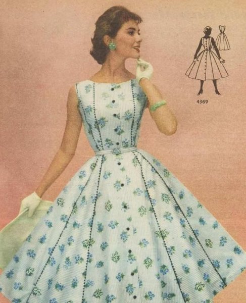 Куклы в платьев в стиле 50-х годов