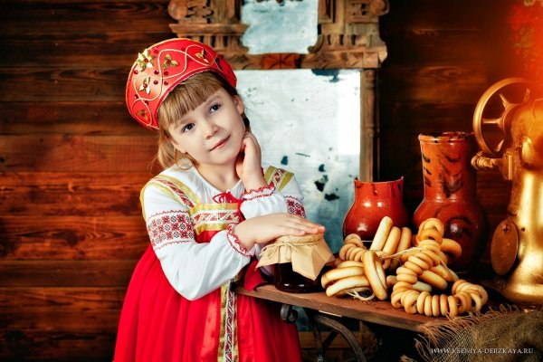 Детский фотопроект в русском стиле
