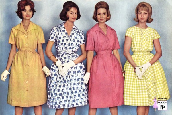 Мода 60х платья 60-х годов женщины
