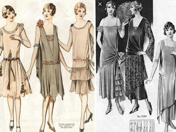 Платье с заниженной талией в стиле 20-х